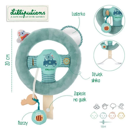 LILLIPUTIENS Miękka kierownica aktywizująca Smok Joe 18 m+