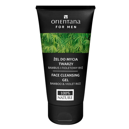  Orientana for men - Żel do mycia twarzy. Bambus i fioletowy ryż - 150 ml