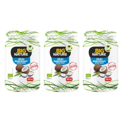 Zestaw 3x Big Nature Olej kokosowy extra virgin BIO 480 ml