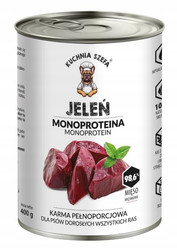 Kuchnia Szefa Jeleń  - karma mokra dla psa - 400g