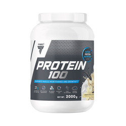 Trec Nutrition PROTEIN 100 odżywka białkowa Protein Blend + koncentrat WPC + kazeina 2000g smak wanilia