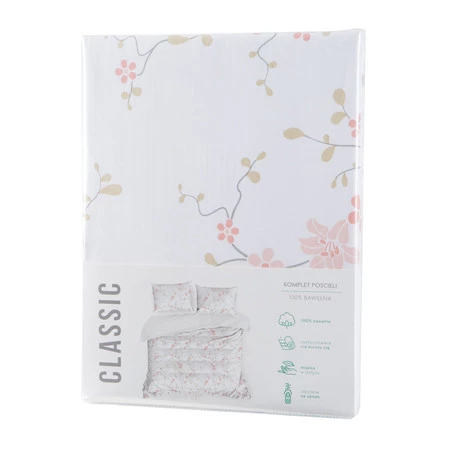 Komplet pościeli bawełnianej Sonia 37, 160 x 200 cm, Biały