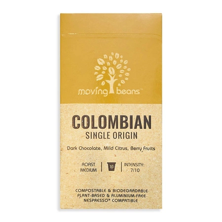 Moving Beans − Colombia, kawa w kapsułkach kompostowalnych − 10 kapsułek