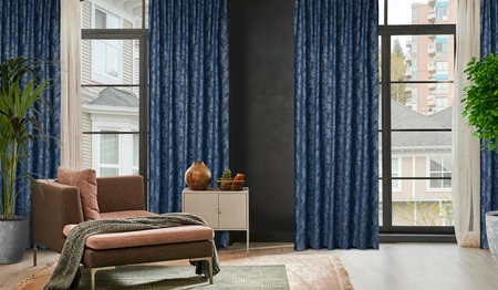 ZASŁONA GOTOWA SCARLET NA TAŚMIE 140 X 270 CM GRANATOWY