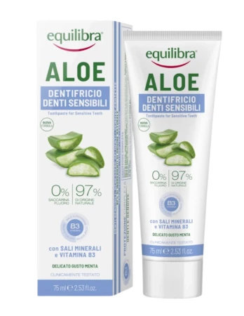 Equilibra, Pasta Sensitive do wrażliwych zębów i dziąseł - żel aloesowy 75 ml