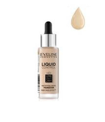 Eveline − Liquid Control HD Mattifying Drops Foundation, podkład do twarzy 015 Light Vanilla − 32 ml