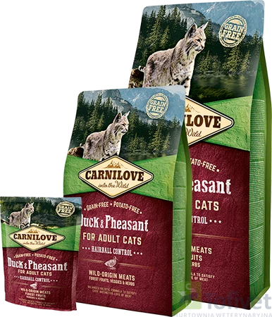 CARNILOVE Cat Adult Duck / Pheasant Hairball Control 2kg