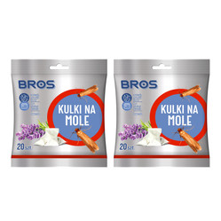 Zestaw: 2x BROS kulki lawendowe na mole 20 szt