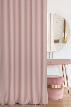 Zasłona 140x250 pudrowa na przelotkach
