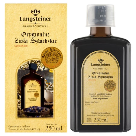 Oryginalne Zioła Szwedzkie 250ml LANGSTEINER