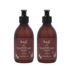 Zestaw: 2x Hagi Men - Naturalny Szampon do brody i wąsów Whisky Barber 300ml