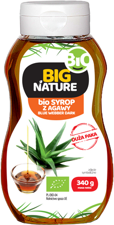 Syrop z agawy blue webber dark bio 340g