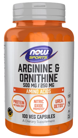 Arginine 500 mg + Ornithine 250 mg (100 kaps.)