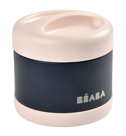 Beaba Pojemnik - termos obiadowy ze stali nierdzewnej z hermetycznym zamknięciem duży 500 ml light pink/night blue