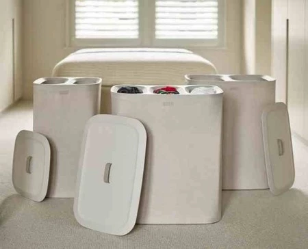 JJ-Kosz podwójny na pranie 60l. Tota, ecru