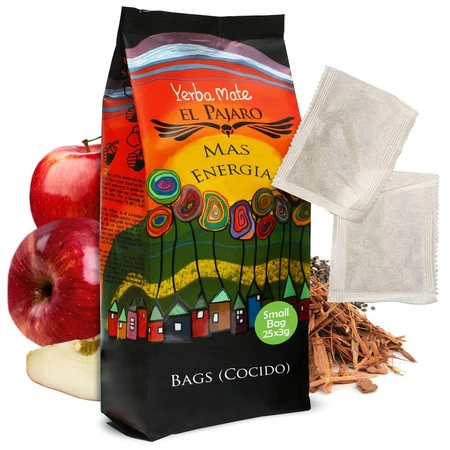 Yerba Mate El Pajaro  Mas Energia (saszetki 25x3 g)