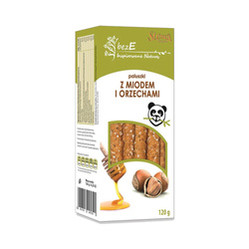 Paluszki z miodem i orzechami bez E 120 g
