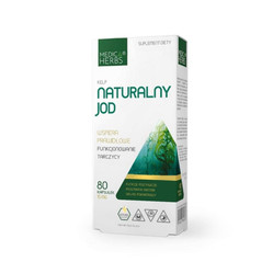 Medica Herbs Kelp Naturalny Jod na wsparcie w prawidłowym funkcjonowaniu tarczycy 80 kaps.