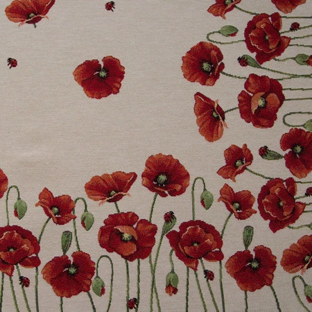 Obrus gobelinowy szerokość: 100 cm, długość: 100 cm, kolor: naturalny