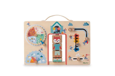 Lilliputiens Drewniana tablica manipulacyjna walizka