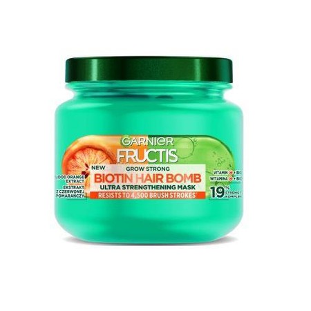 Fructis Grow Strong Biotin Hair Bomb wzmacniająca maska do włosów 320ml