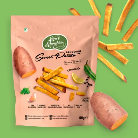 Super Munchies Chipsy Z Batatów Tandoori 60g