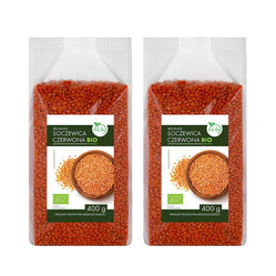 Zestaw: 2x Soczewica czerwona ekologiczna BIO 400 g