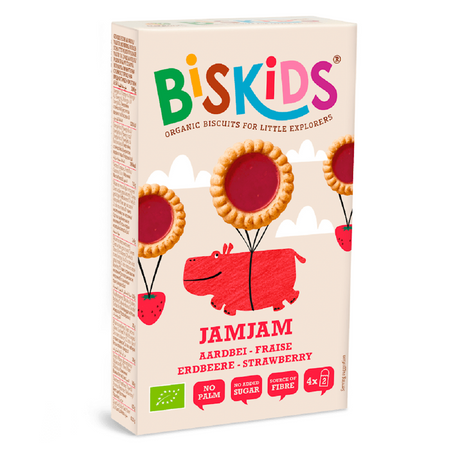 BISKIDS CIASTECZKA Z NADZIENIEM TRUSKAWKOWYM MARGARETKI BIO 100g