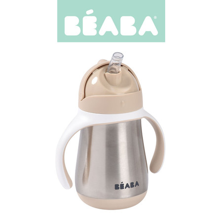 Beaba Bidon niekapek ze słomką termiczny 250 ml Clay Earth