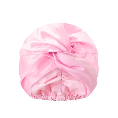 Hair Treatment Bonnet czepek pod prysznic i do olejowania włosów 2w1 Pink