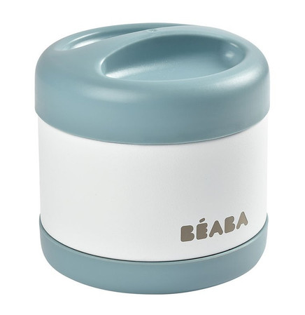 Beaba Pojemnik - termos obiadowy ze stali nierdzewnej z hermetycznym zamknięciem duży 500 ml baltic blue/white