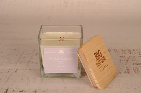 Big Nature Świeca sojowa o zapachu LAWENDA 205g