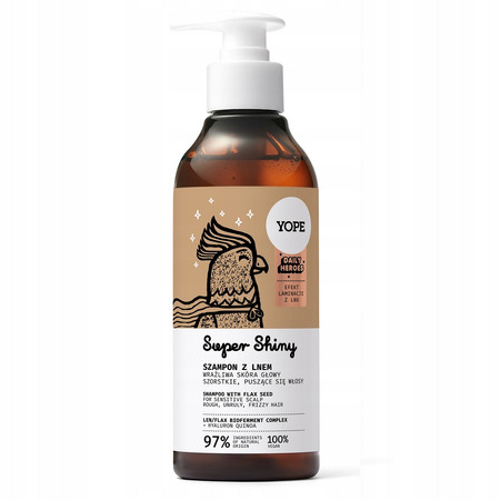 Yope Daily Heroes Super Shiny Szampon z lnem 300ml