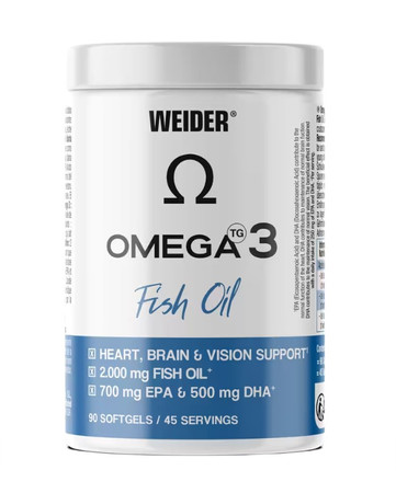 Weider Omega 3 Fish Oil 2000 mg Olej Rybi kwasy EPA i DHA 90 kaps.