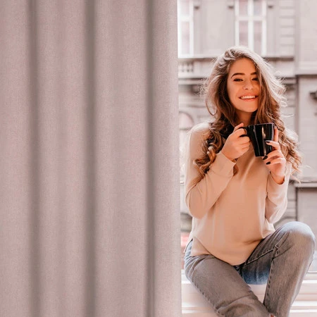 ZASŁONA GOTOWA CARLO 135 X 250 CM PUDROWY RÓŻ