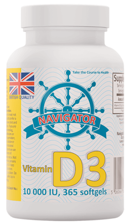 Navigator Vitamin D3 10 000 IU Witamina D3 - 365 kaps.