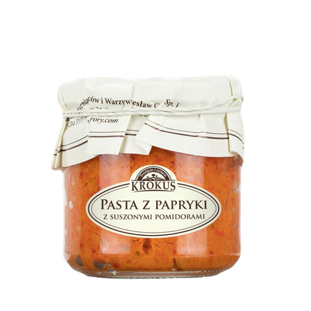 KROKUS PASTA Z PAPRYKI Z SUSZONYMI POMIDORAMI BEZGLUTENOWA 180 g