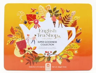 English Tea Shop Super Goodness Collection Kolekcja organicznych herbat w metalowej puszce 36 saszetek