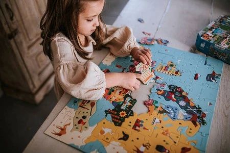 Mudpuppy Puzzle Mapa Europy z elementami w kształcie państw 5+