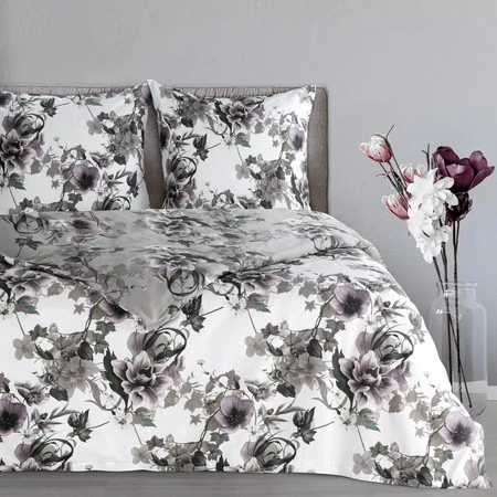 Komplet pościeli satynowej Nika 54, 220 x 200 cm, Popielaty