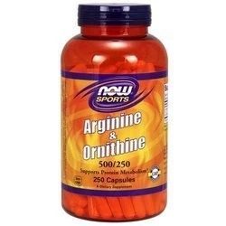 Now - Arginine, ornithine - 250 kaps