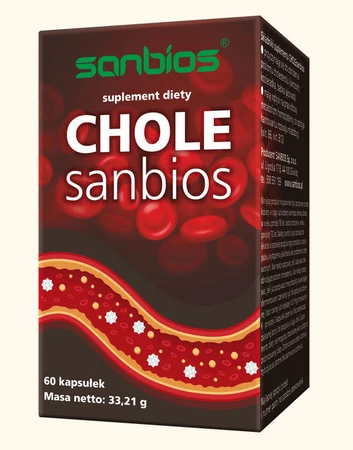 SANBIOS CHOLEsanbios na wsparcie prawidłowego poziomu cholesterolu60 kaps.