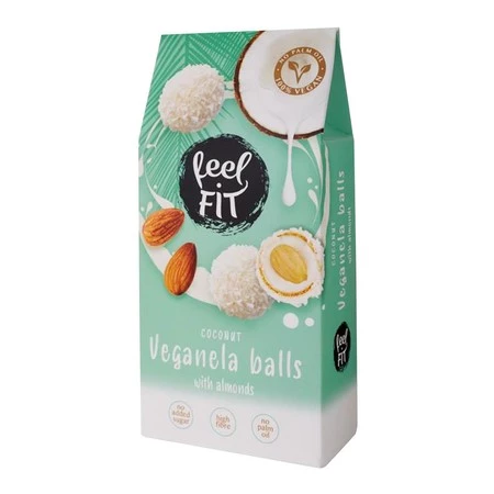 Zestaw 2x Veganella kulki kokosowe z migdałem 63 g