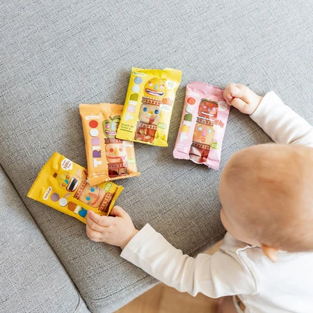 Smileat Triboo, BIO Sminolas, Żelki owocowe bez cukru Jabłko i Truskawka, 25g