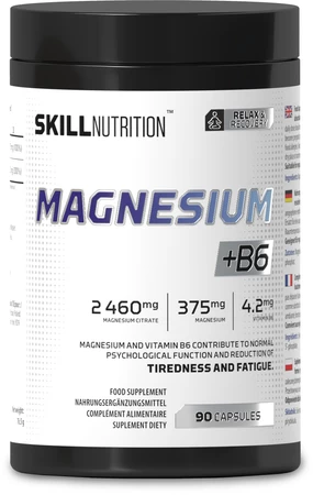 Skill Nutrition Magnesium + B6 na wsparcie koncentracji 90 kaps.