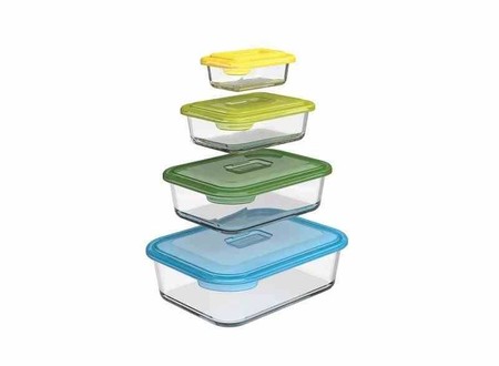 JJ - Zestaw 4 szklanych pojemników Nest™ Glass, mu