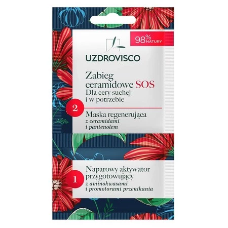 Uzdrovisco - Zabieg Ceramidowe SOS maska regenerująca z ceramidami i pantenolem z aktywatorem 8ml