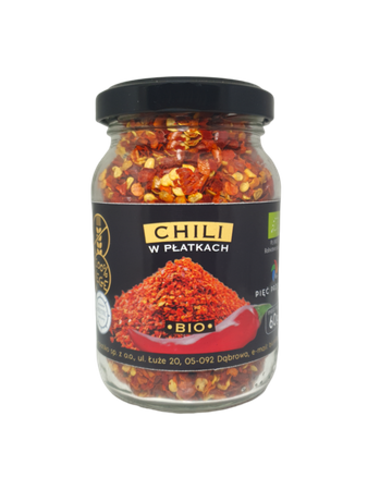 PIĘĆ PRZEMIAN CHILI PŁATKI BEZGLUTENOWE BIO 60 g