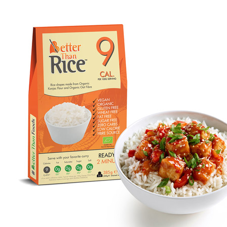 Better Than Foods Makaron Konjac Typu Noodle W Kształcie Ryżu Bezglutenowy Bio 385g