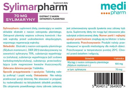 Medi Pharm SylimarPharm wsparcie wątroby 30 tabl.